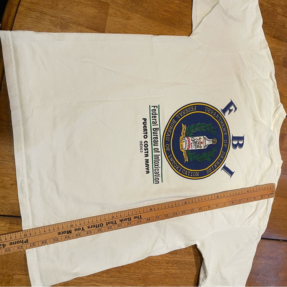 Cream FBI Long Sleeve T-Shirt